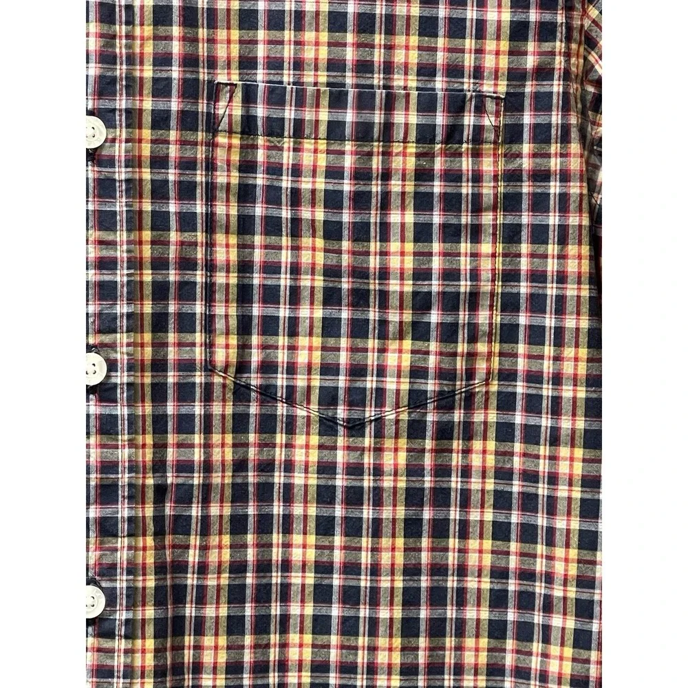 J.Crew-Tailored by J.Crew Men's Small Multicolor Plaid Button Down Cotton Woven